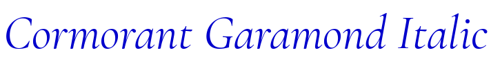 Cormorant Garamond Italic police de caractère